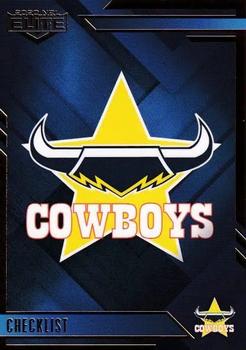 2020 NRL Elite - Mojo Sapphire #MS073 North Queensland Cowboys Checklist Front
